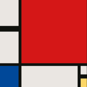 Composition với Đỏ, Vàng và Xanh lam năm 1930 - Piet Mondrian 