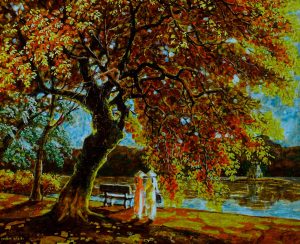 Dáng Xuân Thì - Tranh Sơn Mài Nghệ Thuật Của Họa Sĩ Hoàng Hoàn