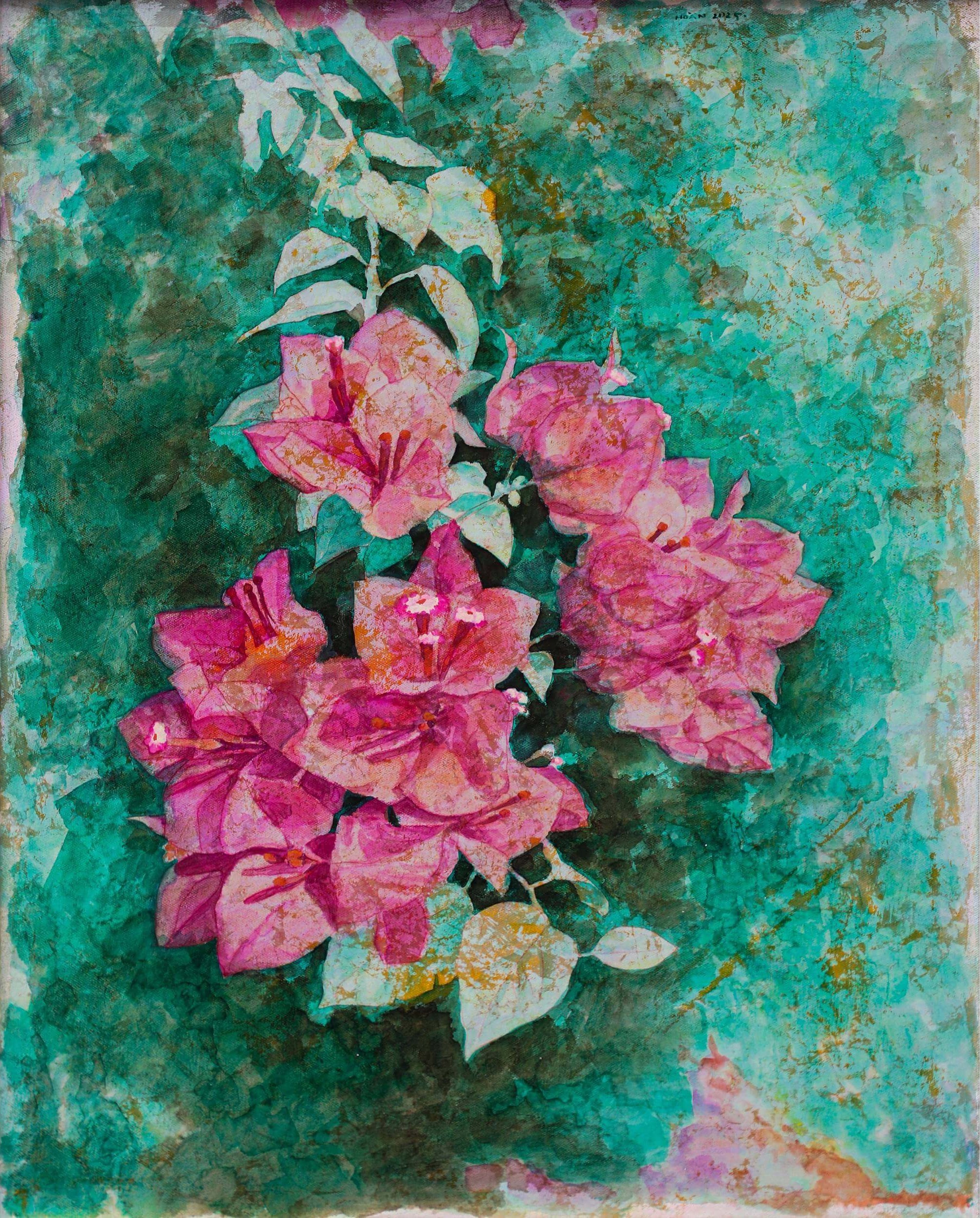 Đón Chút Nắng Hồng II - Tranh Sơn Mài Nghệ Thuật của Họa Sĩ Hoàng Hoàn