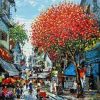 Phố Thu III - Tranh Sơn Dầu Của Họa Sĩ Giáp Văn Tuấn