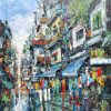 Hà Nội Phố V - Tranh Sơn Dầu của Họa Sĩ Giáp Văn Tuấn