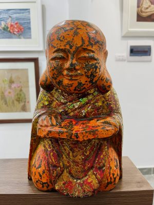 Hành Thiền III - Tượng Sơn Mài Nghệ Thuật bởi Họa Sĩ Nguyễn Tấn Phát