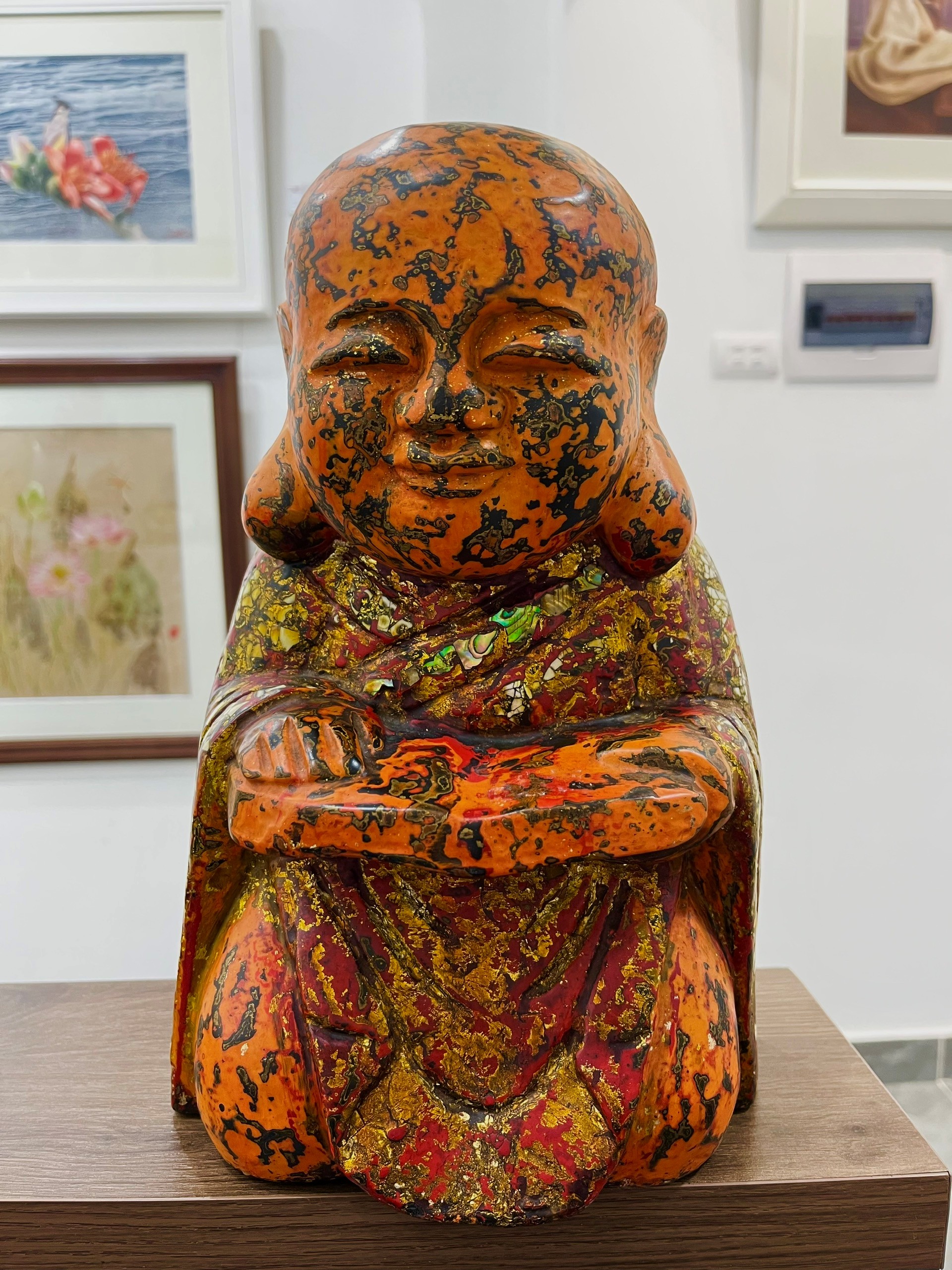 Hành Thiền III - Tượng Sơn Mài Nghệ Thuật bởi Họa Sĩ Nguyễn Tấn Phát