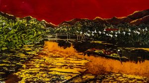 Hồi Hương - Tranh Sơn Mài Phong Cảnh của Họa Sĩ Nguyễn Tuấn Anh