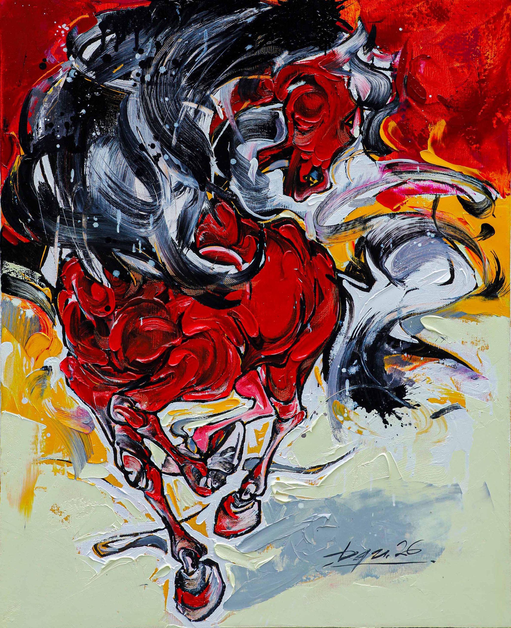 Hồng Phong II - Tranh sơn dầu độc bản của Hoạ sĩ Lã Bá Quân