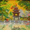 Khuê Văn Các - Tranh Sơn Mài Đẹp Của Hoạ Sĩ Lê Khánh Hiếu