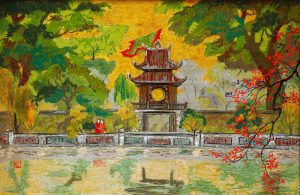 Khuê Văn Các - Tranh Sơn Mài Đẹp Của Hoạ Sĩ Lê Khánh Hiếu