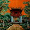 Khuê Văn Các II - Tranh Sơn Mài của Họa Sĩ Nguyễn Văn Nghĩa