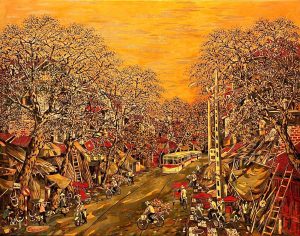 Leng Keng VI - Tranh sơn mài Nguyễn Hồng Giang