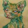 Mèo II - Tranh Màu Nước của Họa Sĩ Mai Huy Dũng