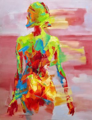 Mộng Lam - Tranh acrylic độc bản của Hoạ sĩ Mai Huy Dũng