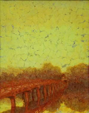 Mùa Thu Trên Mặt Hồ III - Tranh Sơn Mài Nghệ Thuật của Họa Sĩ Hoàng Hoàn