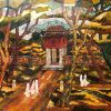 Phong cảnh Văn Miếu - Tranh Sơn Mài Đẹp Của Họa Sĩ Ngô Bá Công