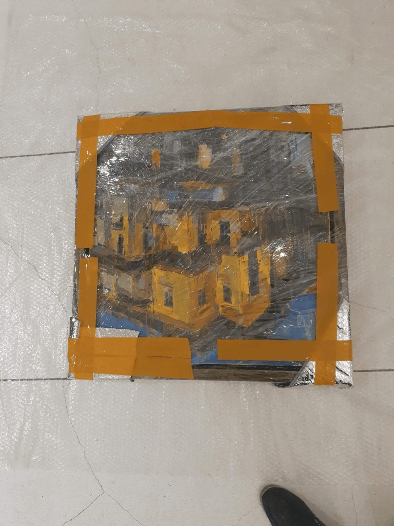 Quy Trình Bọc Tranh Sơn Dầu Kèm Khung