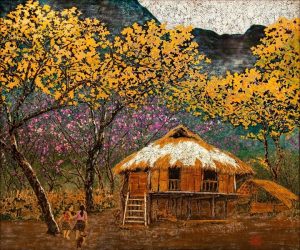 Thung Mơ - Tranh Sơn Mài Đẹp Của Hoạ Sĩ Lê Khánh Hiếu