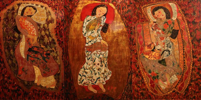Tổ Ấm - Tranh Sơn Mài Đẹp Của Họa Sĩ Ngô Bá Công