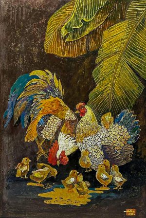 Tổ Ấm - Tranh sơn mài nghệ thuật của hoạ sĩ Đỗ Khải