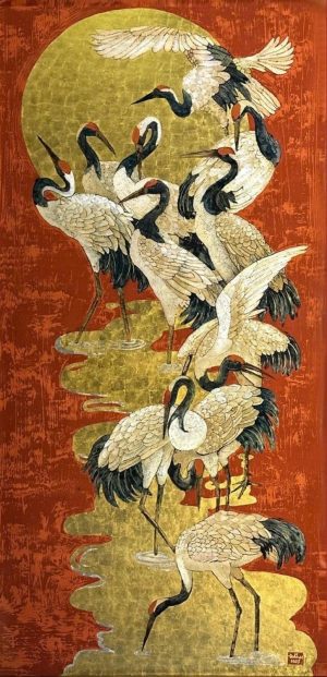 Trăng Đêm - Tranh sơn mài nghệ thuật của hoạ sĩ Đỗ Khải