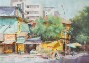Phố Trưa - Hoạ sĩ Đức Tiến