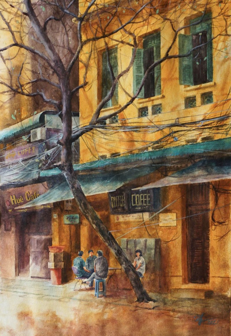 Cafe Vỉa Hè - Hoạ sĩ Đức Tiến