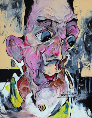 Trò Đời II - Tranh sơn dầu độc bản của Hoạ sĩ Lã Bá Quân