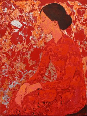 Tương Tư II - Tranh Sơn Mài Của Họa Sĩ Hoàng Hoàn