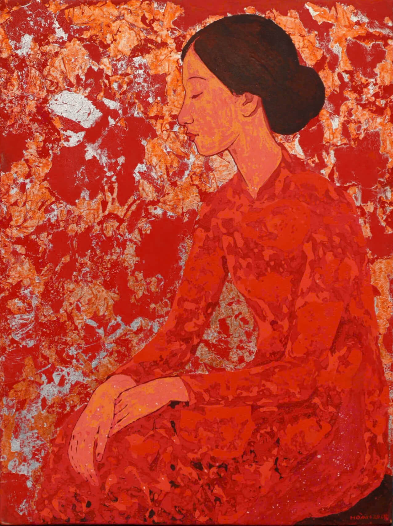 Tương Tư II - Tranh Sơn Mài Của Họa Sĩ Hoàng Hoàn