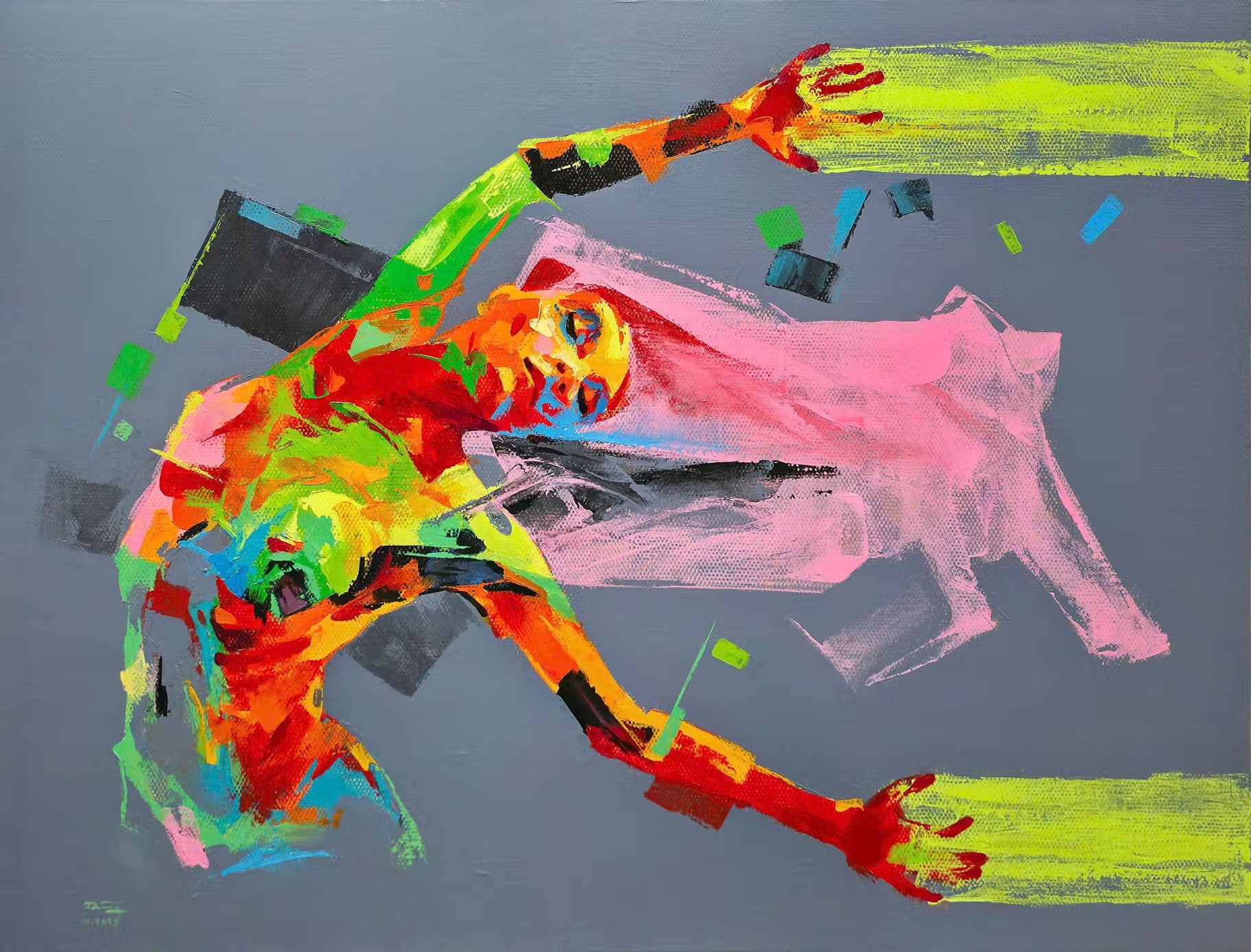 Vũ Điệu Đường Cong - Tranh acrylic độc bản của Hoạ sĩ Mai Huy Dũng