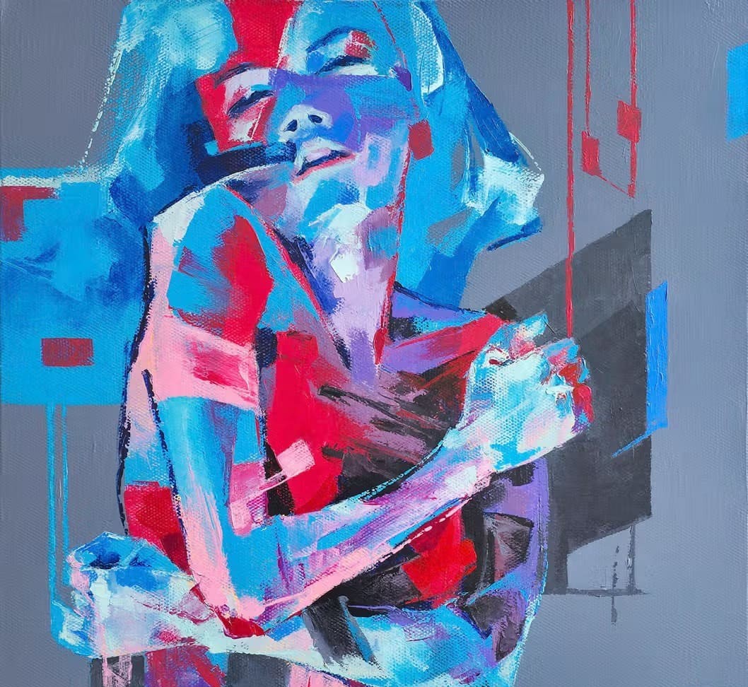 Vũ Điệu Thầm Lặng - Tranh acrylic độc bản của Hoạ sĩ Mai Huy Dũng