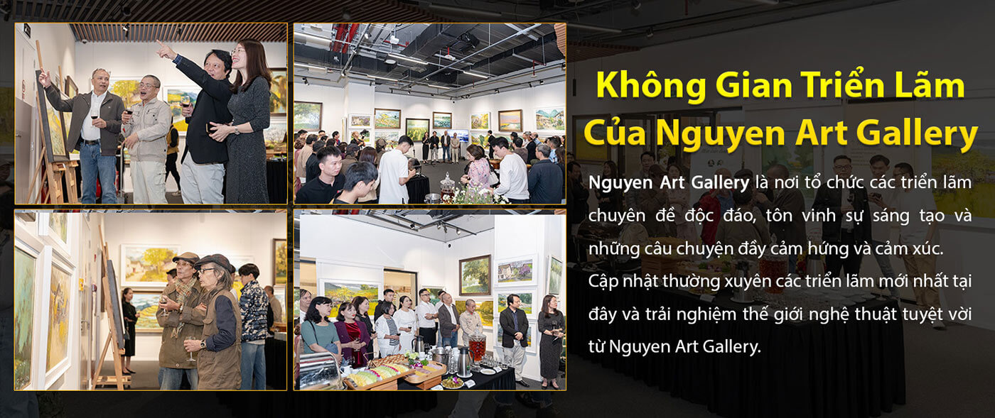 Banner không gian triển lãm của Nguyen Art Gallery