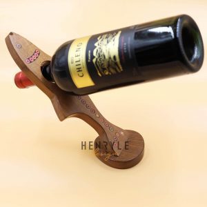 giá để rượu vang bằng gỗ nghệ thuật con cá