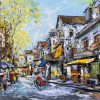 hà nội vào thu - tranh acrylic trên toan