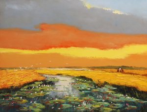 Hoàng Hôn III - Tranh Sơn Dầu Nghệ Thuật của Họa Sĩ Đặng Đình Ngỡ