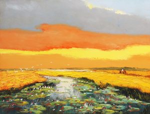 Hoàng Hôn III - Tranh Sơn Dầu Nghệ Thuật của Họa Sĩ Đặng Đình Ngỡ