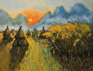 Hoàng Hôn IV - Tranh Sơn Dầu Nghệ Thuật của Họa Sĩ Đặng Đình Ngỡ