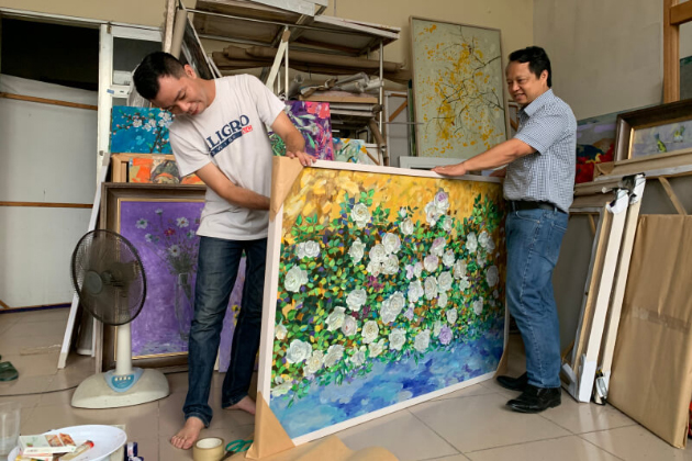 hợp tác với nhà sưu tập tranh tại Nguyen Art
