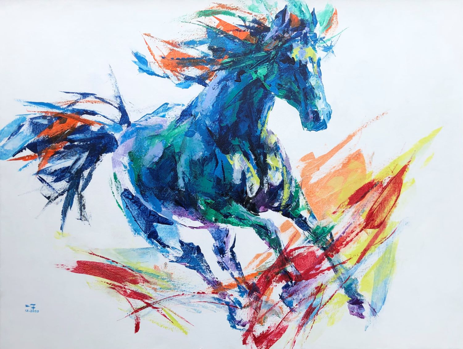 Ngựa Hoang - Tranh Acrylic Đẹp Của Họa Sĩ Mai Huy Dũng