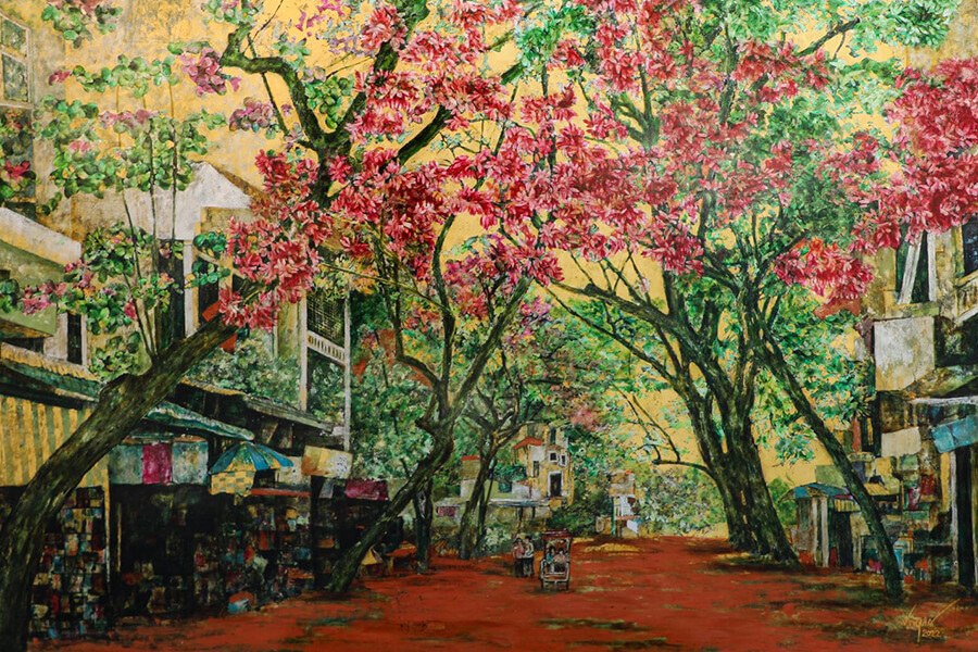 tranh sơn mài cao cấp - tranh sơn mài phong cảnh
