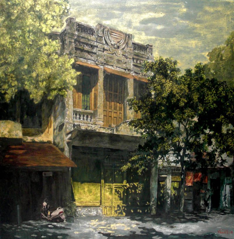 tranh son mai phong canh thu ha noi