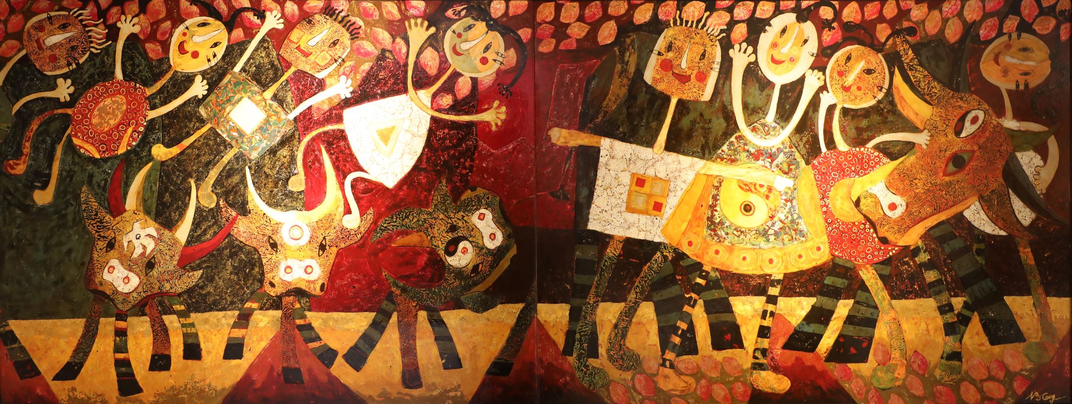 tranh treo biệt thự sang trọng